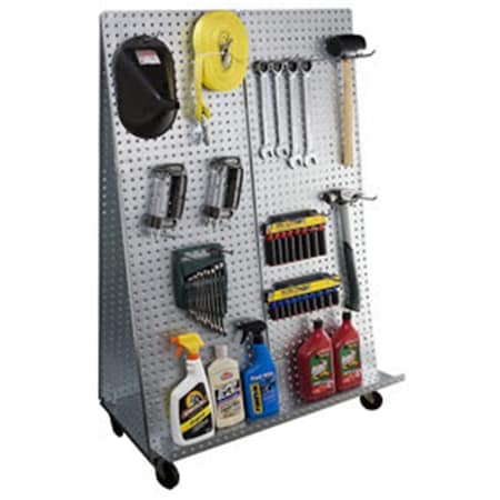 Alligatorboard 32 in. L A Frame Metal Pegboard Wow Tool Cart/Wheels AL13806